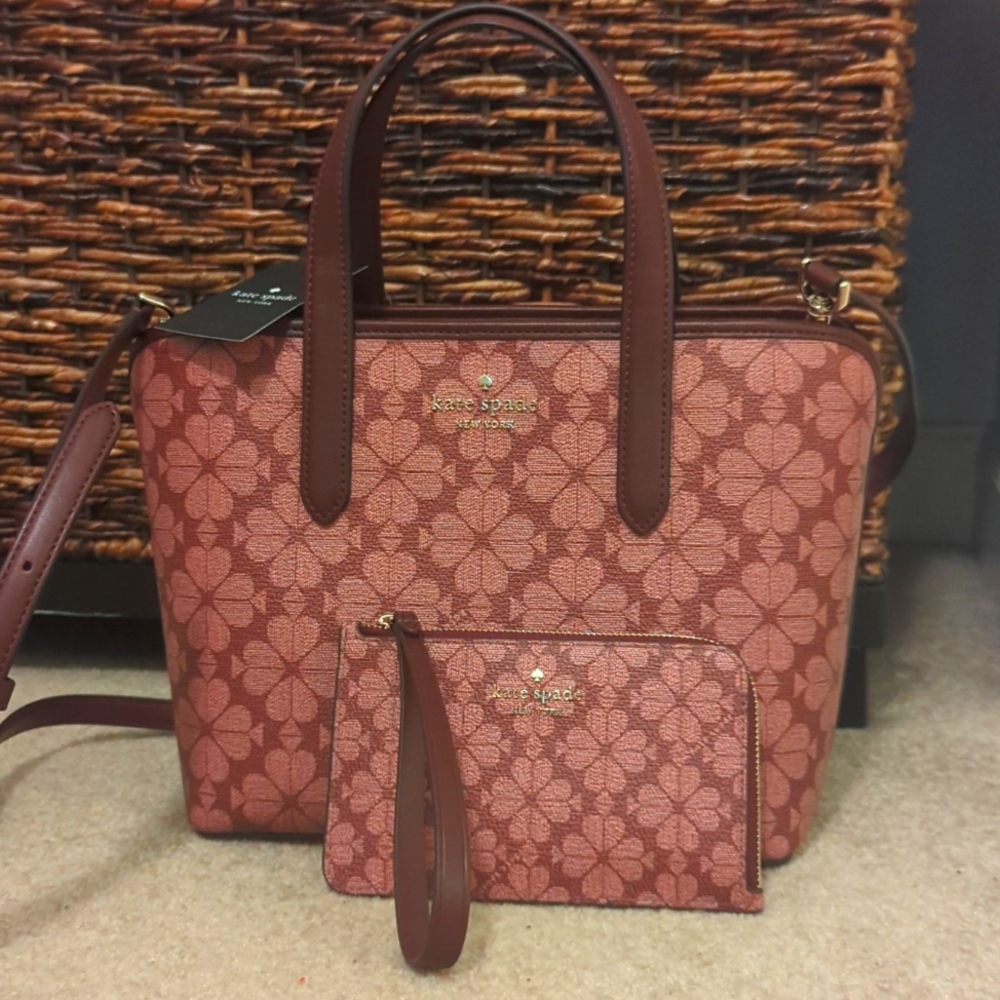 Kate Spade Flower Small Tote & Wristlet